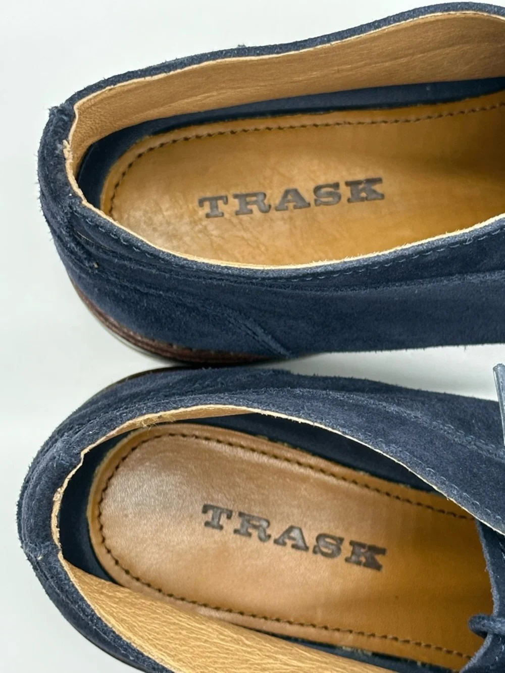 Trask Colton Navy Suede Chukka Boots. 9